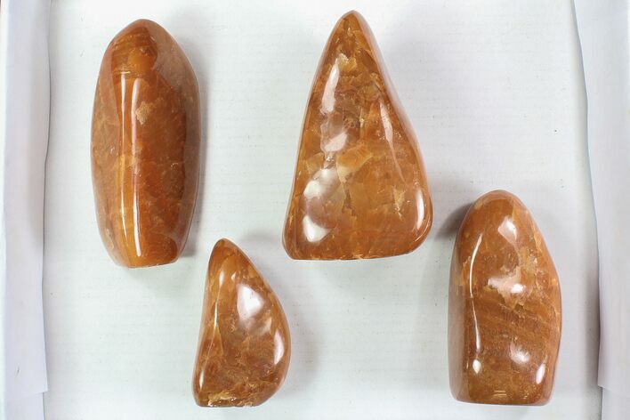 Lot: Lbs Free-Standing Polished Orange Calcite - Pieces #78122